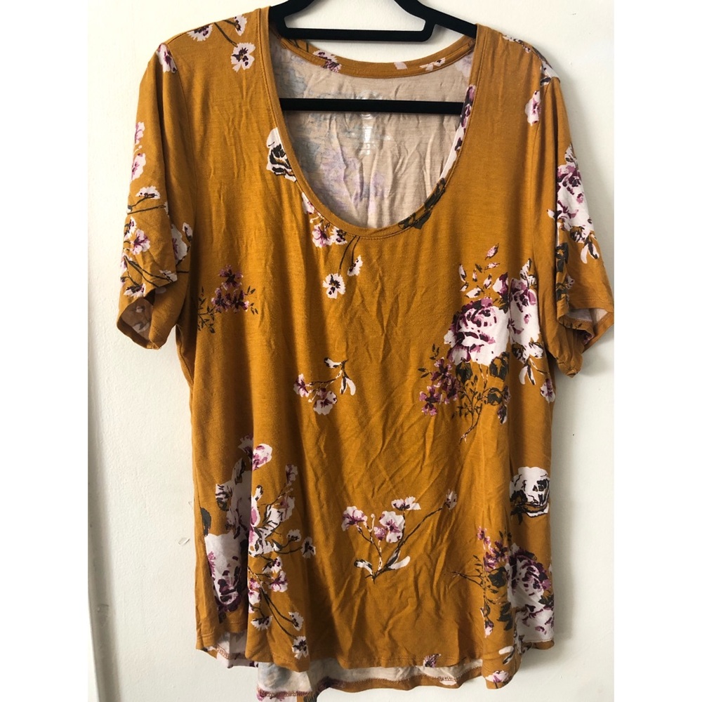 Mustard floral Top